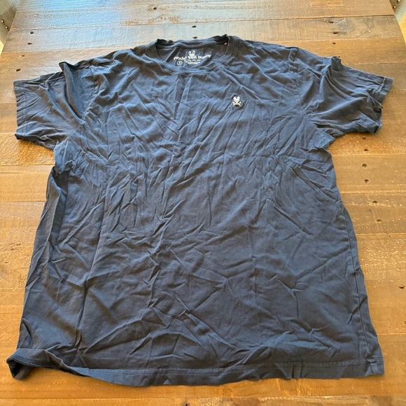 Psycho Bunny pima cotton Dark Blue Short Sleeve Tee - Picture 1 of 4